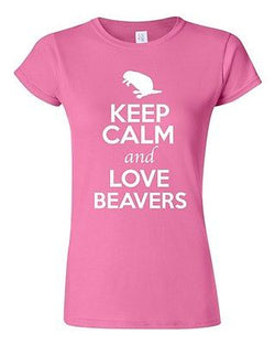 Junior Keep Calm And Love Beavers Rats Rodents Animal Lover Humor T-Shirt Tee