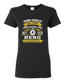 Ladies Firefighter Rescue Hero I Married Mine Husband Funny Humor DT T-Shirt Tee