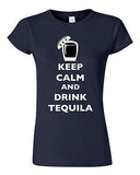 Junior Keep Calm And Drink Tequila Drunk Alcohol Drinks Funny DT T-Shirt Tee