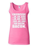 Junior Exercise Eggs Are Sides For Bacon Breakfast Graphic Humor Tank Top