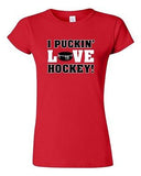 Junior I Puckin' Love Hockey! Puck Ball Team Sports Funny Humor DT T-Shirt Tee