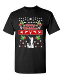 Merry Christmas Hunting Dog Animals Ugly Christmas Sweater DT Adult T-Shirt Tee