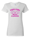 Ladies This Girl Beat Cancer Survive Cancer Survivor Survival T-Shirt Tee