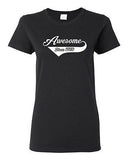 Ladies Awesome Since 1980 With Tail Happy Birthday Gift Funny DT T-Shirt Tee
