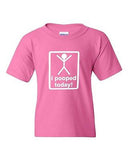 I Pooped Today Funny Humor Novelty Youth Kids T-Shirt Tee