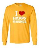 Long Sleeve Adult T-Shirt I Love Happy Endings Therapy Massage Funny Humor DT