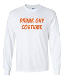 Long Sleeve Adult T-Shirt Drunk Guy Party Beer Irish Drinks Wine Costume Funny