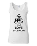 Junior Keep Calm And Love Scorpions Desert Animal Lover Sleeveless Tank Tops