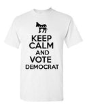 Keep Calm And Vote Democrat Politics Novelty Statement Adult T-Shirt Tee