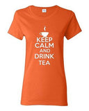 Ladies Keep Calm And Drink Tea Aroma Hot Tea Bag Drinks Beverages T-Shirt Tee