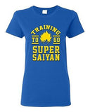 Ladies Training To Go Super Saiyan Gym Workout Anime Funny Parody DT T-Shirt Tee
