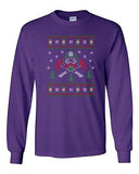 Long Sleeve Adult T-Shirt Firefighter Hero Ugly Christmas Sweater Fire Funny DT