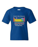 Periodic Table Of Elements Science Chemistry Funny DT Youth Kids T-Shirt Tee