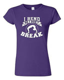 Junior I Bend So I Don't Break Yoga Hatha Dance Exercise Funny DT T-Shirt Tee