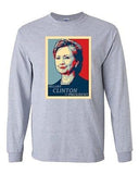 Long Sleeve Adult T-Shirt Hillary For President Politics Campaign Support DT