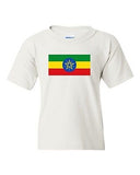 Ethiopia Country Flag Horn Of Africa Nation Patriotic DT Youth Kids T-Shirt Tee