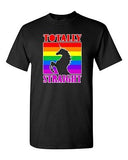 Totally Straight Funny Unicorn Novelty Adult DT T-Shirt Tee