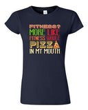 Junior Fitness? More Like Fitness Whole Pizza In My Mouth Funny DT T-Shirt Tee