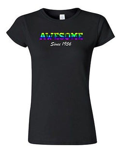 Junior Awesome Since 1956 Colorful Happy Birthday Gifts Funny DT T-Shirt Tee