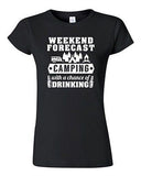 Junior Weekend Forecast Camping With A Chance Of Drinking Funny DT T-Shirt Tee