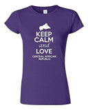 Junior Keep Calm And Love Central African Republic Country Novelty T-Shirt Tee