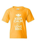 Keep Calm And Love Bees Honey Wasps Insects Animal Lover Youth Kids T-Shirt Tee