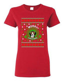 Ladies Merry Christmas Beagles Dog Pet Puppy Ugly Xmas Funny DT T-Shirt Tee