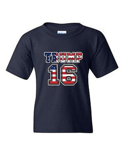 Donald Trump 16 2016 President Election Campaign Vote DT Youth Kids T-Shirt Tee