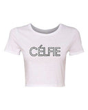 Crop Top Ladies Celfie Selfie Social Media Pic Camera Funny Humor DT T-Shirt Tee