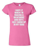 Junior I Hate It When I'm Making A Milkshake And Boys Just Show Up T-Shirt Tee