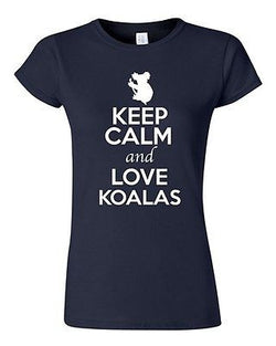 Junior Keep Calm And Love Koalas Bear Wildlife Animal Lover Humor T-Shirt Tee