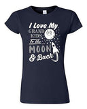 Junior I Love My Grand Kids To The Moon And Back Funny Humor DT T-Shirt Tee