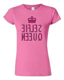 Junior Selfie Queen Crown Pink Reverse Selfy Camera Funny Humor DT T-Shirt Tee
