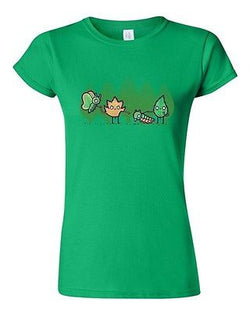 Junior Randy Otter Caterpillar Butterfly Leaf Funny Arts Portray DT T-Shirt Tee