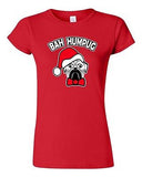 Junior Bah Humpug Funny Christmas Cute Dog Pets Xmas Santa Hat DT T-Shirt Tee