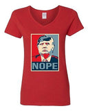 V-Neck Ladies Donald Trump Nope 2016 Vote for President Campaign T-Shirt Tee
