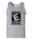 Rated E Marriage Is For Everyone Novelty Statement Graphics Adult Tank Top