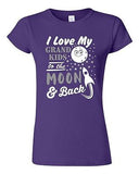 Junior I Love My Grand Kids To The Moon And Back Funny Humor DT T-Shirt Tee