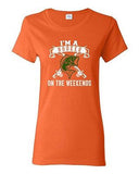 Ladies I'm A Hooker On The Weekends Fishing Fish Girl Funny Humor DT T-Shirt Tee