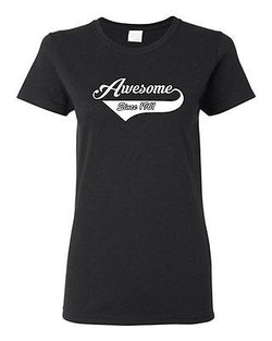Ladies Awesome Since 1961 With Tail Happy Birthday Gift Funny DT T-Shirt Tee