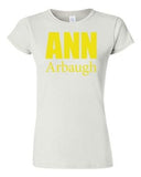 Junior Ann Arbaugh Bold Football Michigan Sports Game Novelty T-Shirt Tee