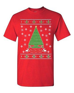 Periodic Tree Table Of Elements Science Ugly Christmas DT Adult T-Shirt Tee