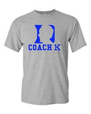 Coach K Face 1000 Wins 1K Ball Game Basketball Sports Fan Wear Adult T-Shirt Tee