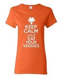 Ladies Keep Calm And Eat Your Veggies Vegetarian Vegetables Food T-Shirt Tee