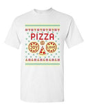 Pizza Joy Love Pepperoni Face Ugly Christmas Funny Humor DT Adult T-Shirt Tee