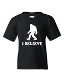 I Believe Sasquatch Bigfoot Yeti Funny Humor Novelty Youth Kids T-Shirt Tee