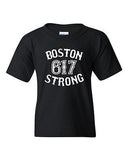 Boston 617 Strong Novelty Youth Kids T-Shirt Tee