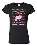 Junior Merry Pigmas Pig Pet Ugly Christmas Hat Gift Funny Humor DT T-Shirt Tee