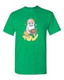 Lets Roll Yeti Skate Snow Board BeanePod Artworks Art Funny DT Adult T-Shirt Tee