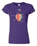 Junior Randy Otter Hot Air Balloon Ships Funny Cute Arts Portray DT T-Shirt Tee